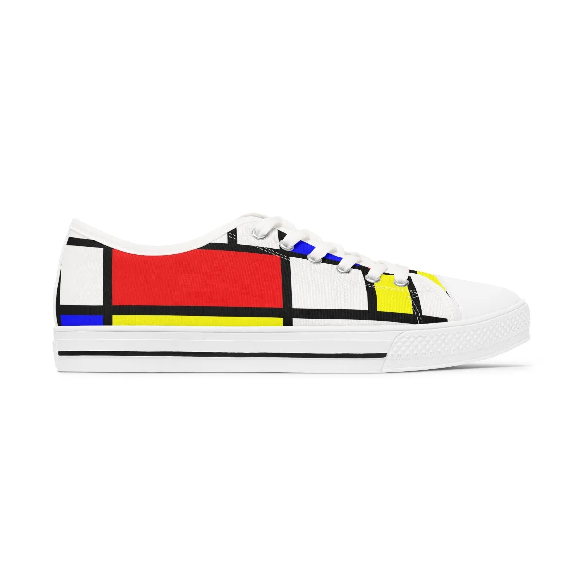 Women's Low Top Sneakers with Mondrian design