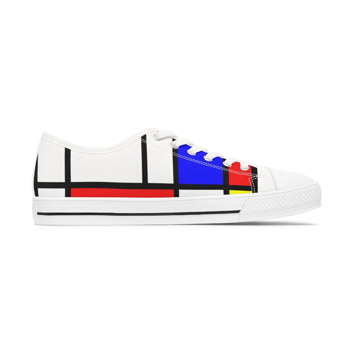 Women's Low Top Sneakers with Mondrian design