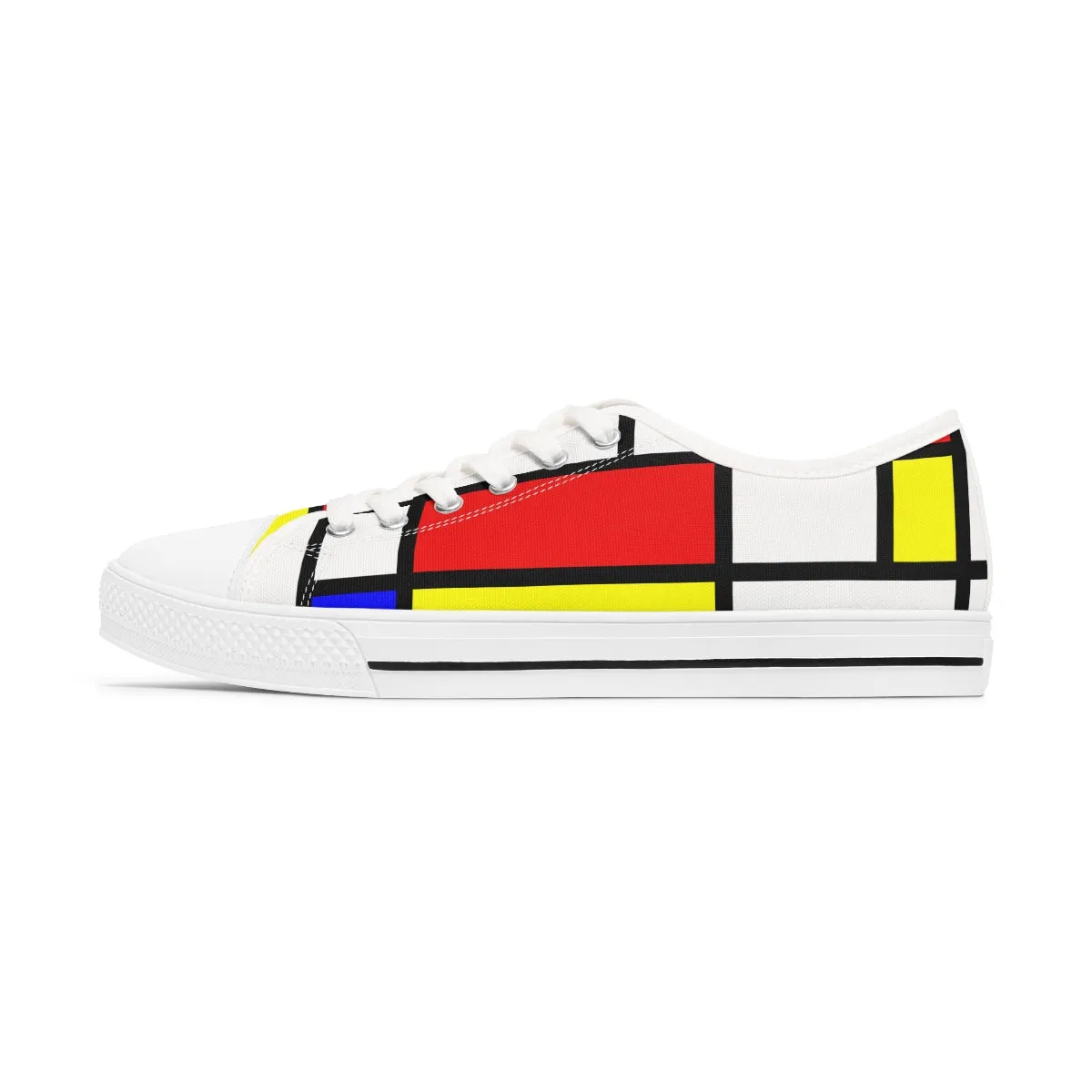 Women's Low Top Sneakers with Mondrian design