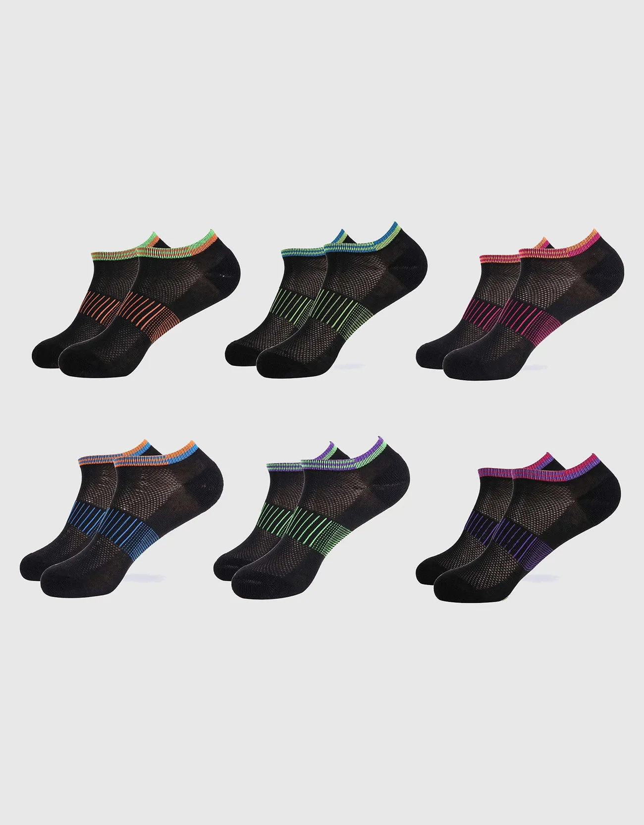 Womens No-Show Athletic Sport Socks 6 Pack