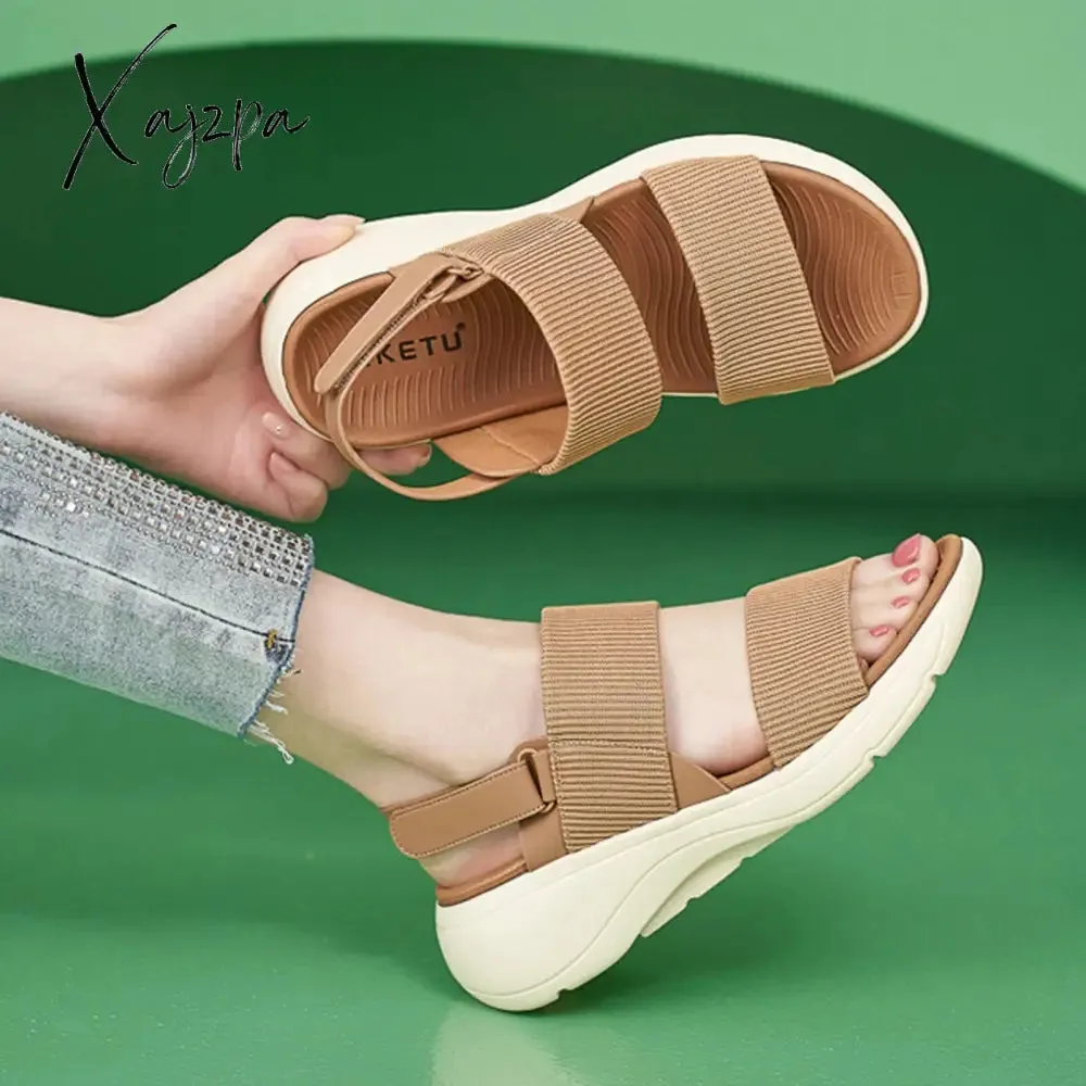 Xajzpa - New Thick Sole Sandals Lightweight Anti Slip Comfortable Casual Sports Casual Women Shoes Beach Sandals Women