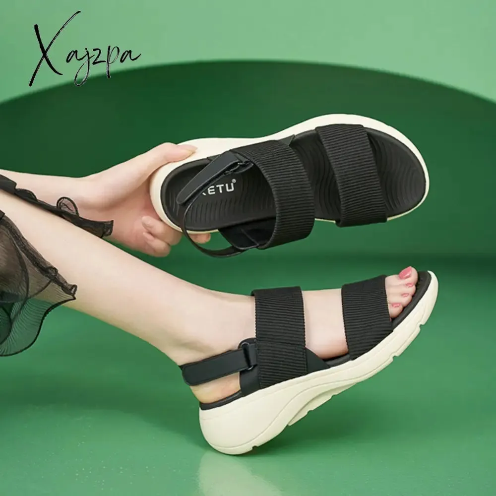 Xajzpa - New Thick Sole Sandals Lightweight Anti Slip Comfortable Casual Sports Casual Women Shoes Beach Sandals Women