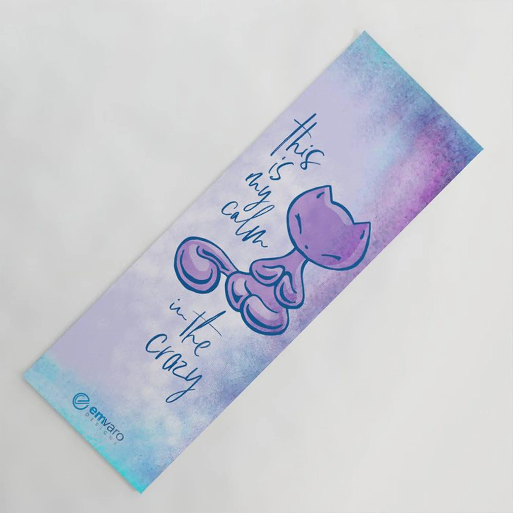 Yoga Mat: Calm In The Crazy - Skoshie The Cat (3 colors)