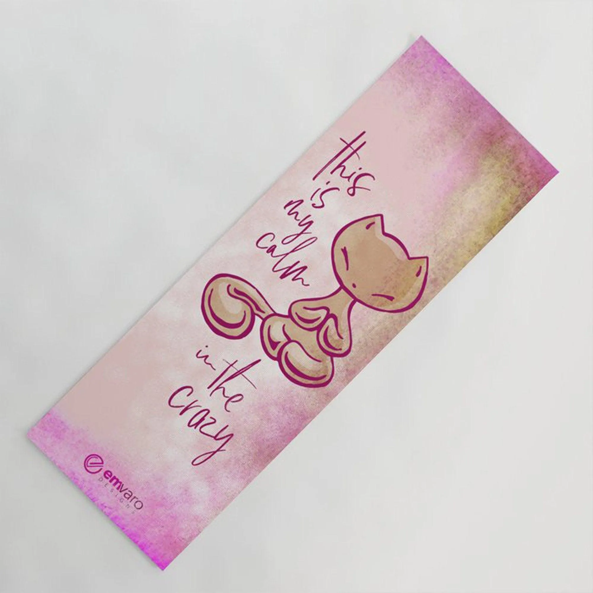 Yoga Mat: Calm In The Crazy - Skoshie The Cat (3 colors)