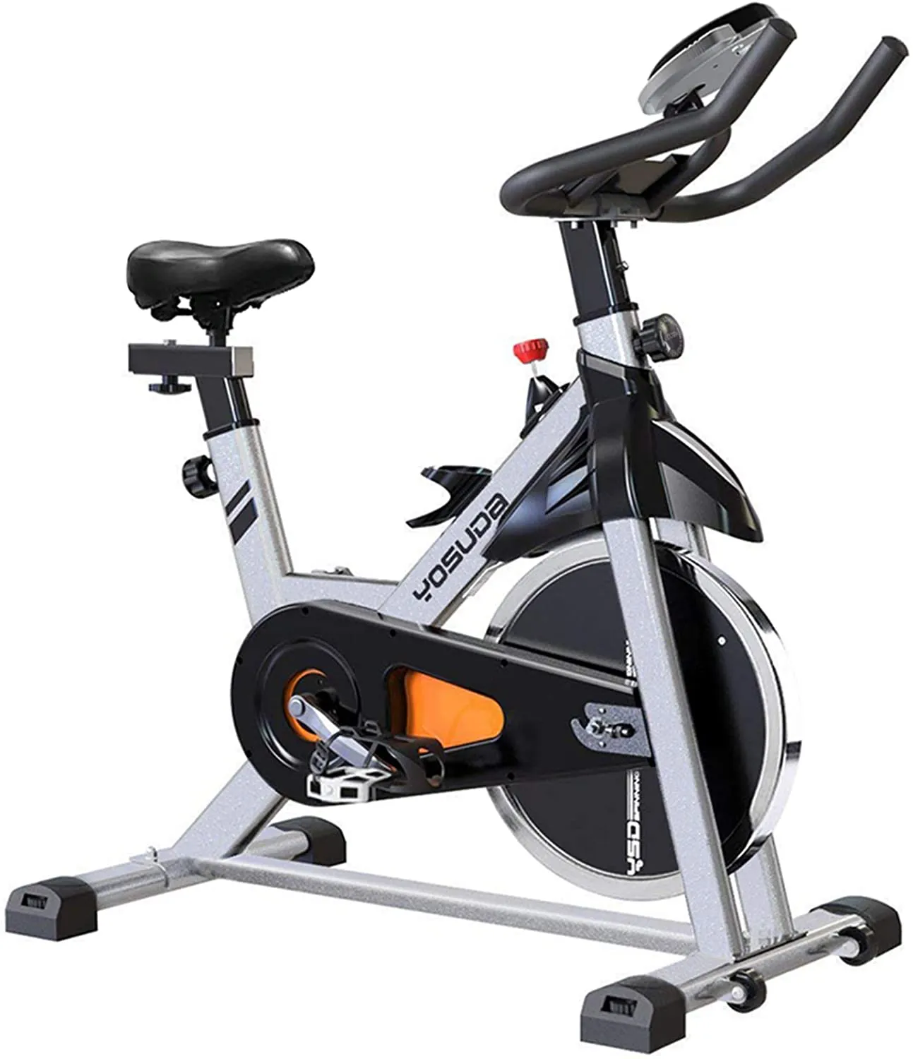 YOSUDA Indoor Cycling Bike Stationary - Cycle Bike with Ipad Mount ＆Comfortable Seat Cushion (Gray)